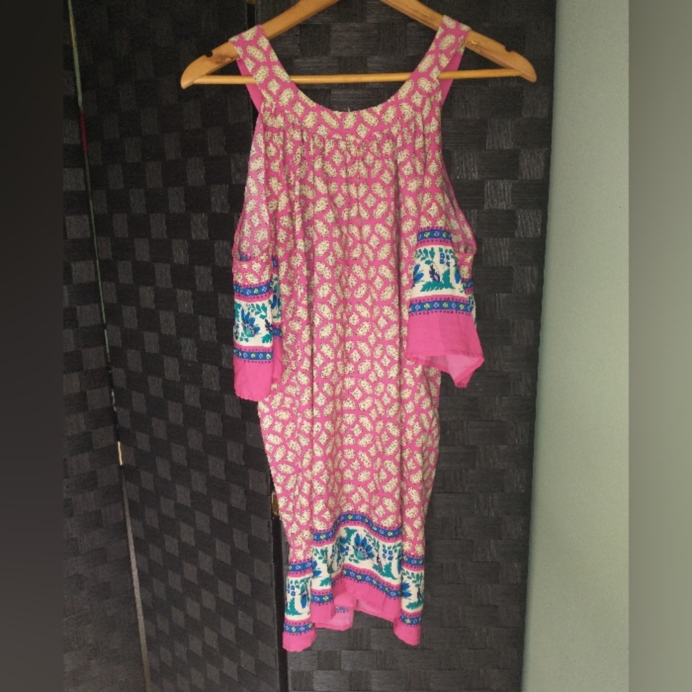 Women's Francesca pink beaded printed dress - Picture 5 of 10